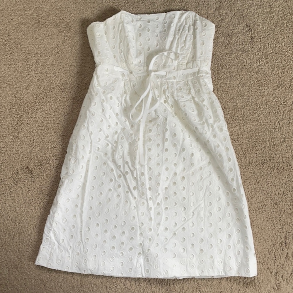 Lily Pulitzer White Eyelet Strapless Dress